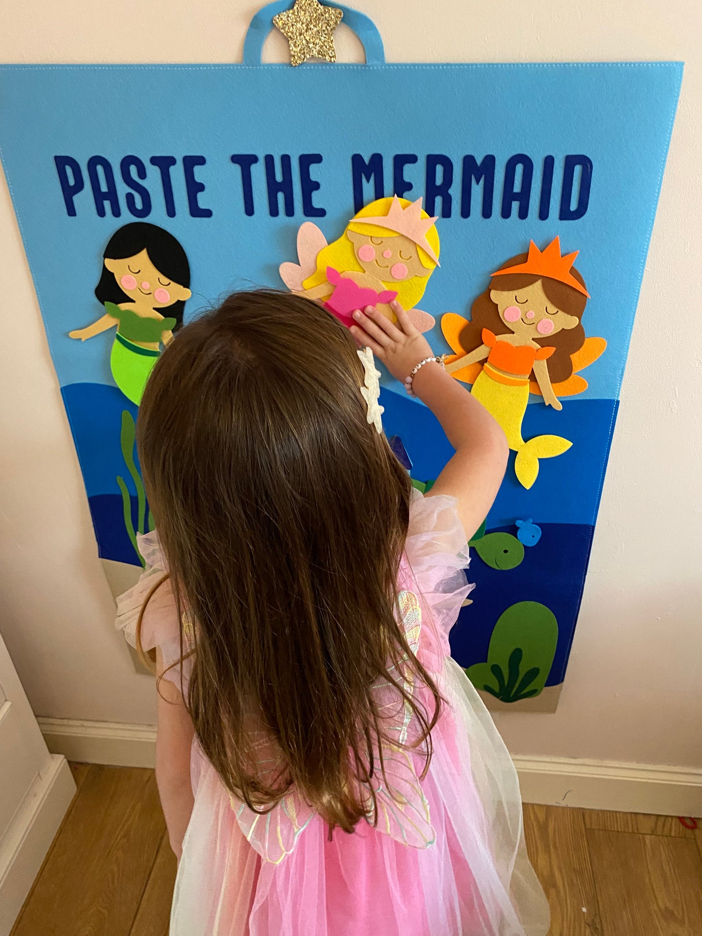 Back in stock: Paste The Mermaid Felt Play Board-Magical Dress up activity for girls The Playmakers Co.