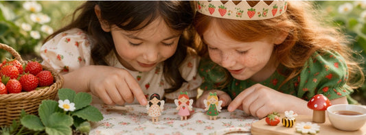 Pre order- ships April 15: Strawberry Spring Fairy Garden Refill Kit (Accessories, Soil &seeds) The Playmakers Co.