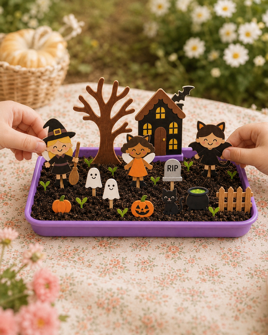 Halloween Fairy Garden Refill ( Fairies, soil & seeds) The Playmakers Co.