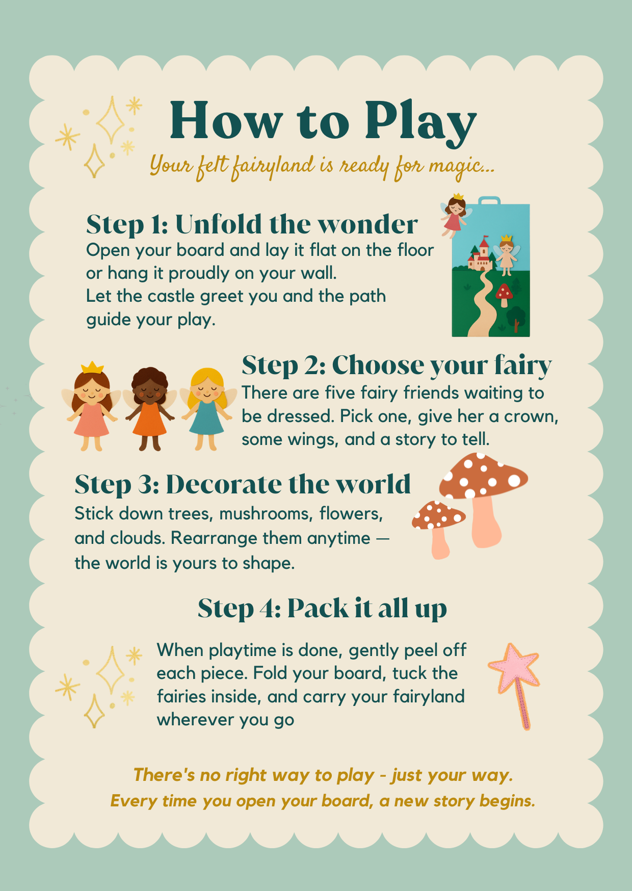 Paste the Fairy Felt Play Board The Playmakers Co.