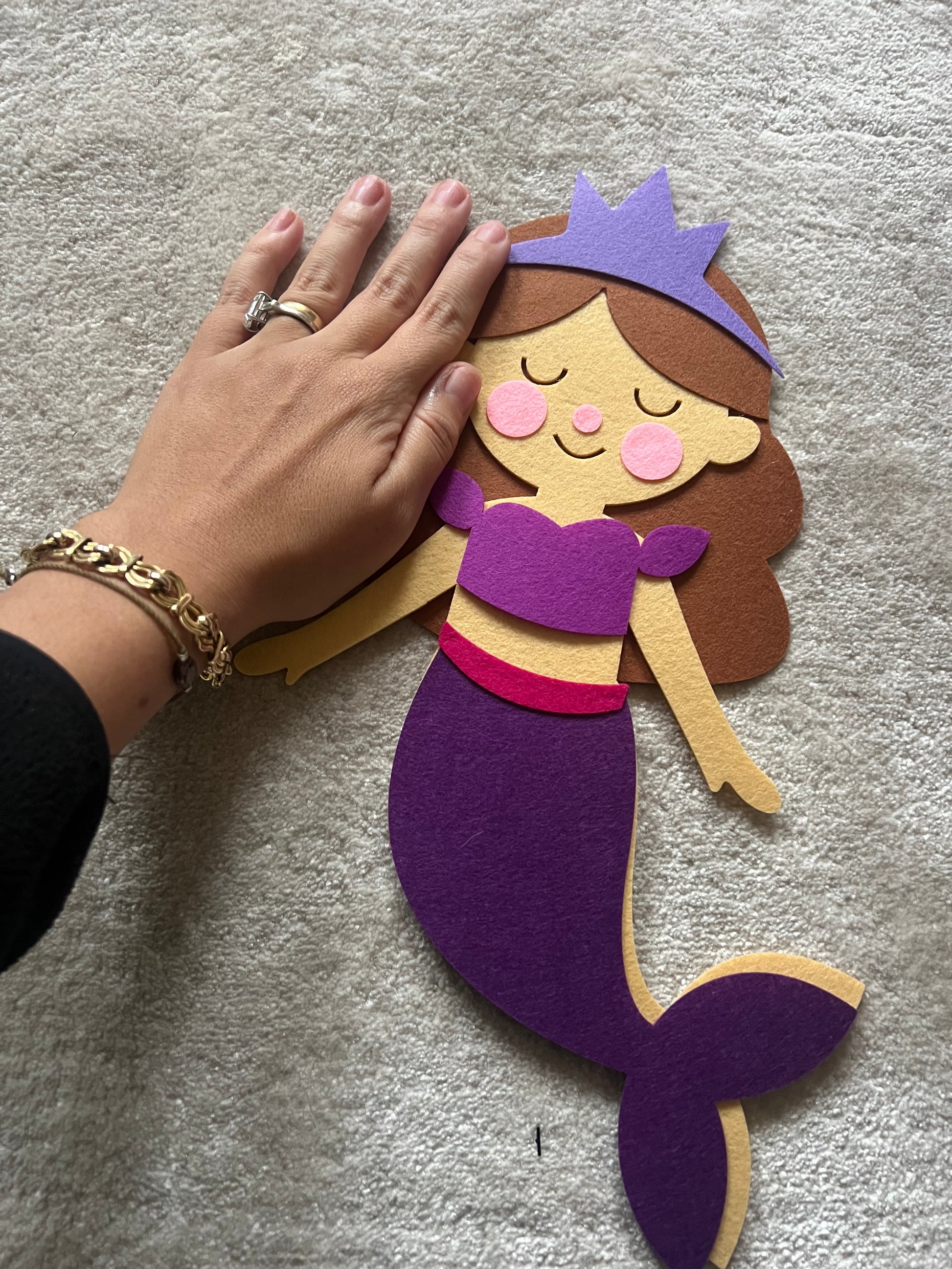 Paste The Mermaid Felt Play Board-Magical Dress up activity for girls The Playmakers Co.