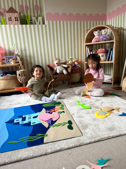 Paste The Mermaid Felt Play Board-Magical Dress up activity for girls The Playmakers Co.