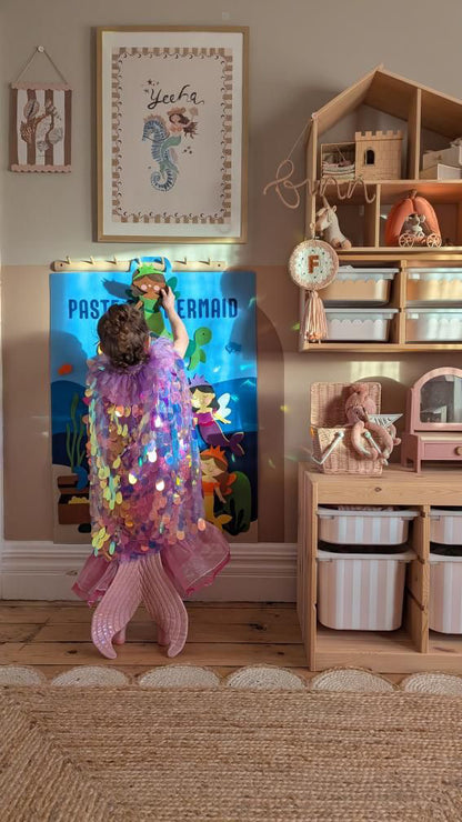 Paste The Mermaid Felt Play Board-Magical Dress up activity for girls The Playmakers Co.