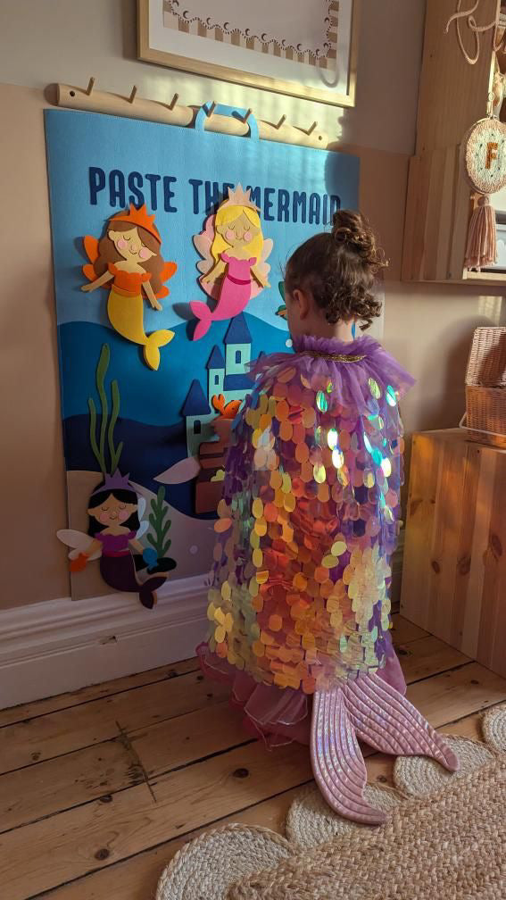 Paste The Mermaid Felt Play Board-Magical Dress up activity for girls The Playmakers Co.