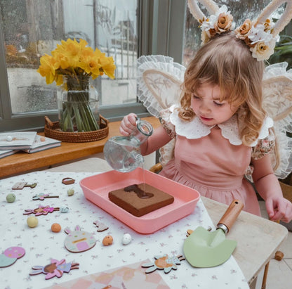 Fairy Garden Starter Kit (Apron,Tray, Shovel, Fairies, Soil & Seeds) The Playmakers Co.