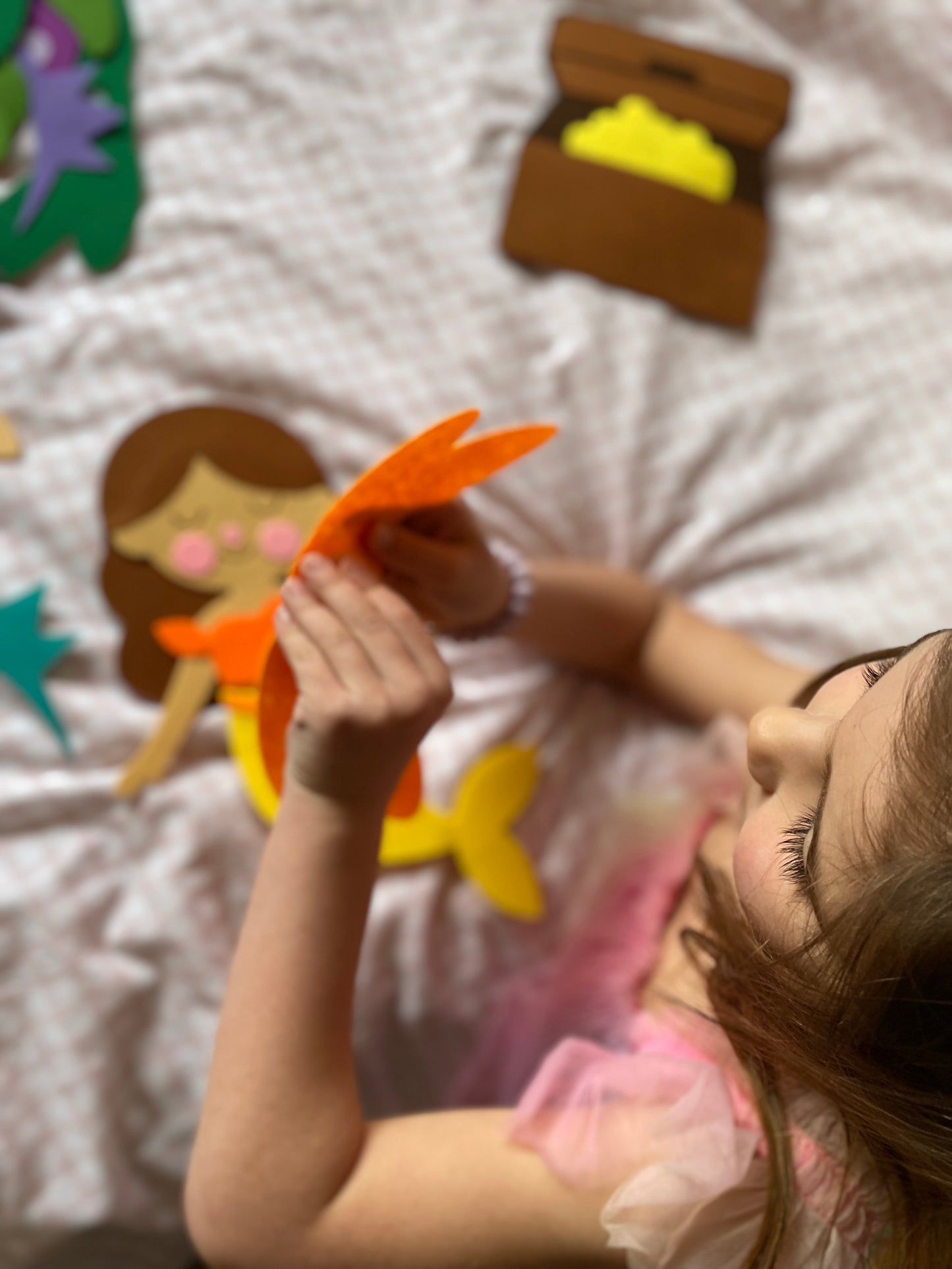 Back in stock: Paste The Mermaid Felt Play Board-Magical Dress up activity for girls The Playmakers Co.