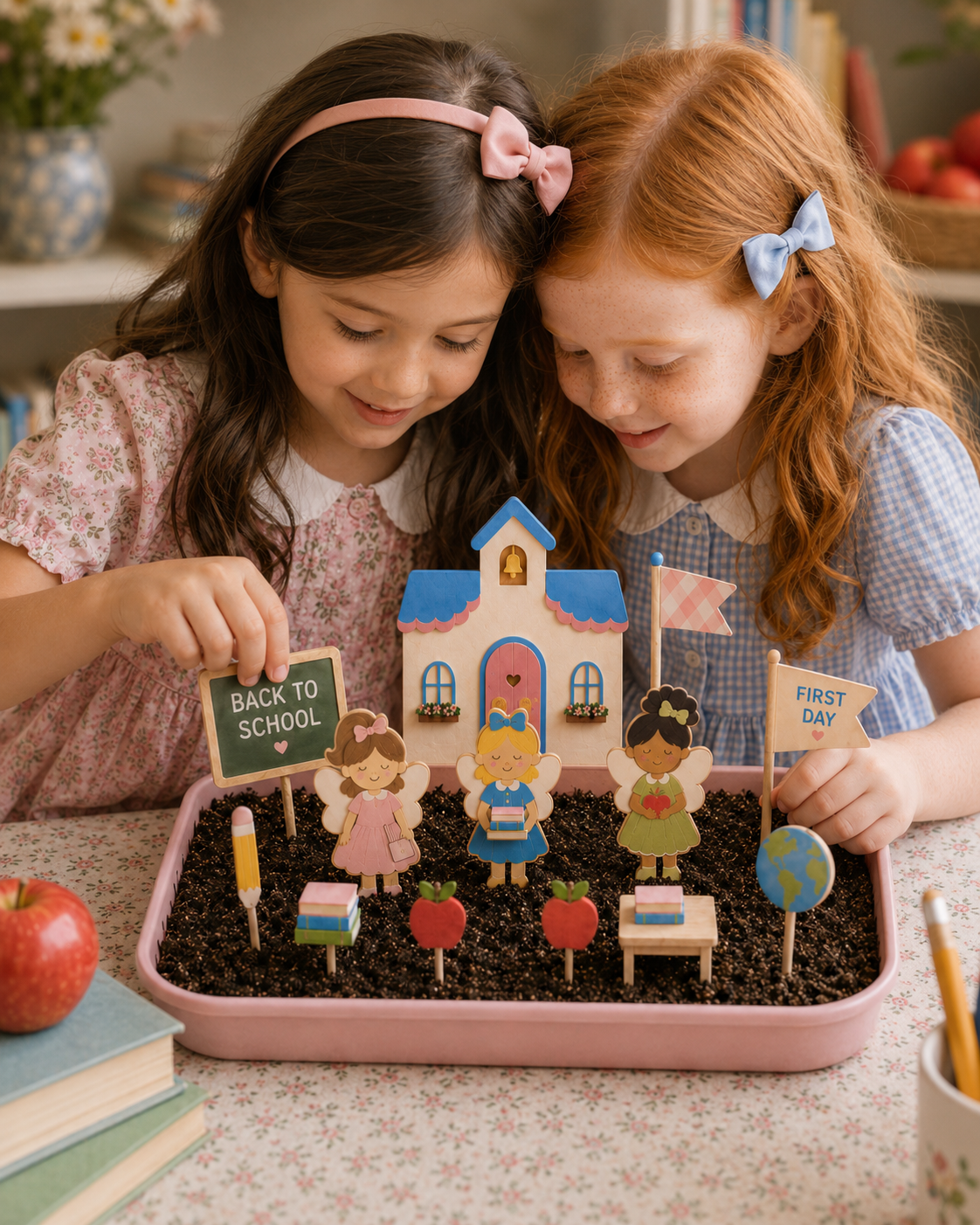 Fairy Gardening Kit for kids | Sensory Play set with Apron,Tray, Shovel, Fairies, Soil & Seeds | The Playmakers Co The Playmakers Co.
