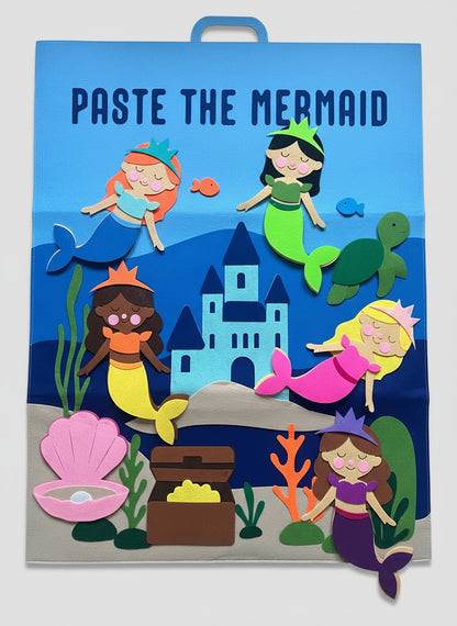 Paste The Mermaid Felt Play Board-Magical Dress up activity for girls The Playmakers Co.