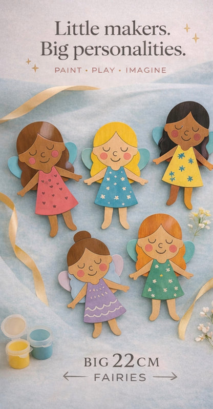 Paint-Your-Own Fairy Kit – 22cm Create any fairy perfect for party favours and stocking fillers The Playmakers Co.
