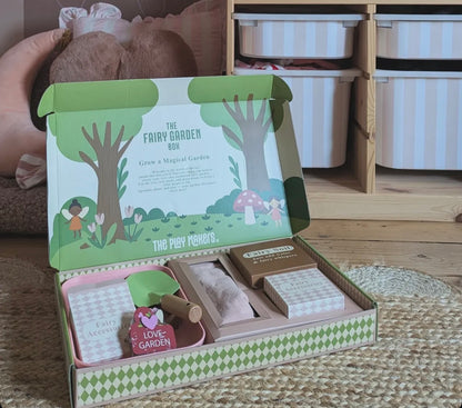 Fairy Garden Starter Kit (Apron,Tray, Shovel, Fairies, Soil & Seeds) The Playmakers Co.
