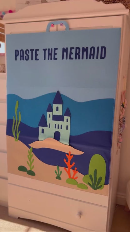 Paste The Mermaid Felt Play Board-Magical Sensory Dress up activity for kids | The Playmakers Co